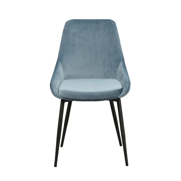 Se Velour Spisebordsstol | ROWICO Sierra stol | Lyseblå hos Møbelsalg