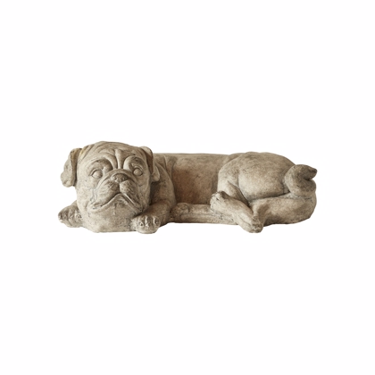 Fransk Bulldog figur liggende 
