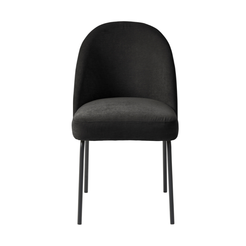 Se Unique Furniture Creston spisebordsstol | Sort stof hos Møbelsalg