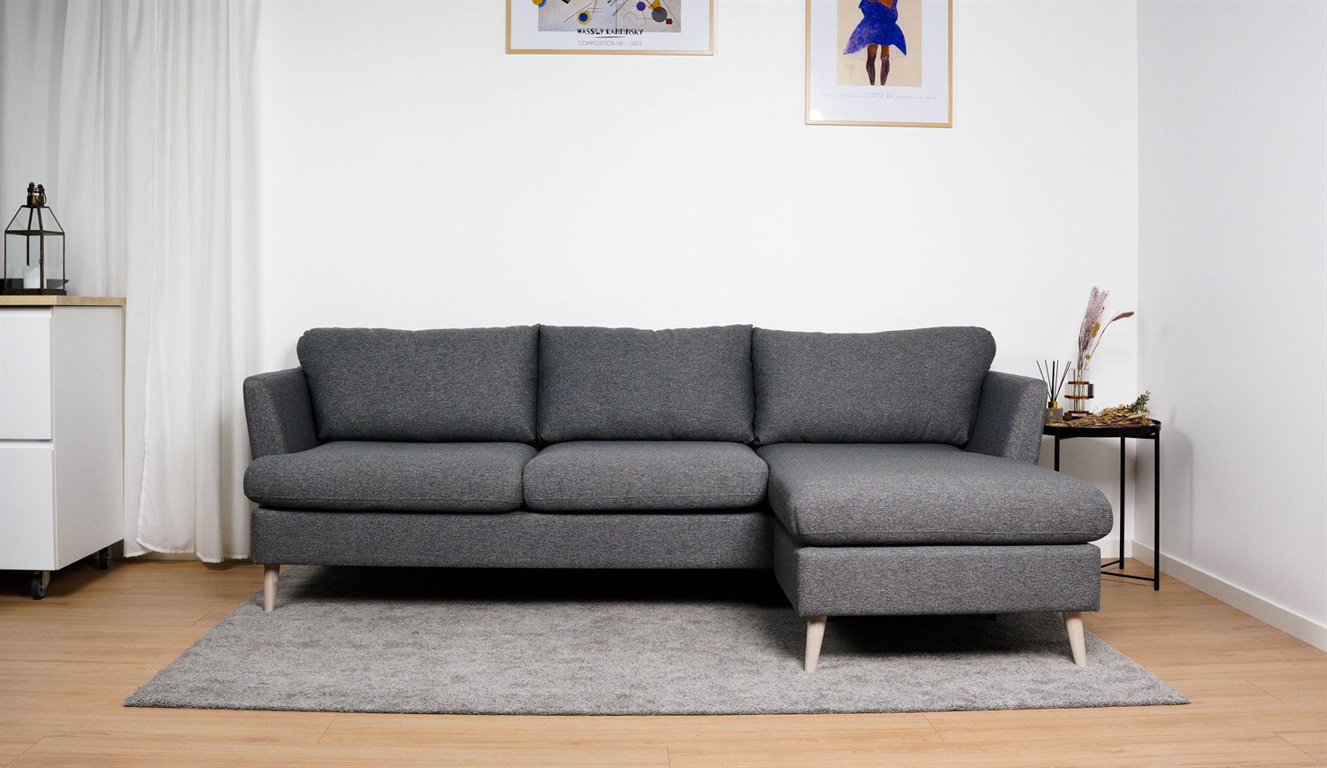 Sofa med chaiselong Perfekt til stuen Fri fragt