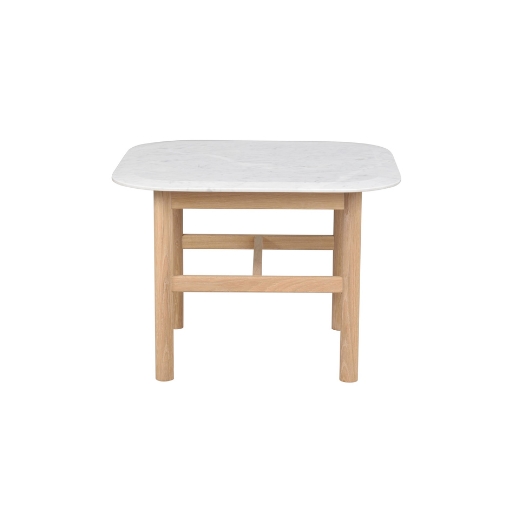Se Rowico | Hammond kvadratisk sofabord | Hvid marmor m. hvidpigmenteret eg hos Møbelsalg