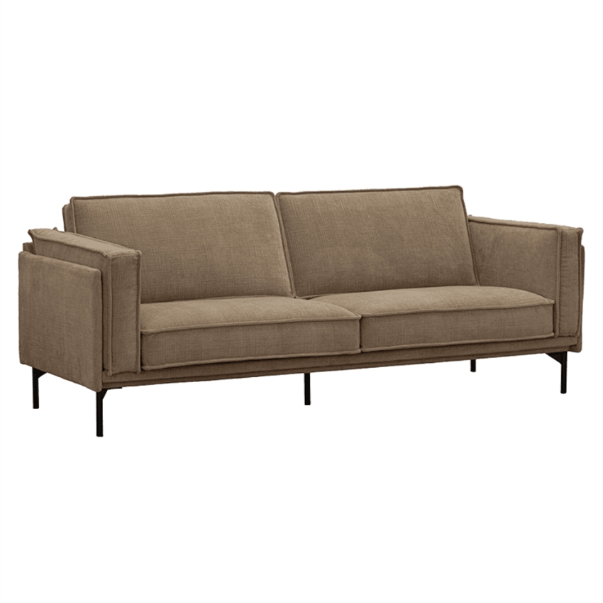 Se Milano brun sofa | 3. personers sofa | Inkl. puf hos Møbelsalg