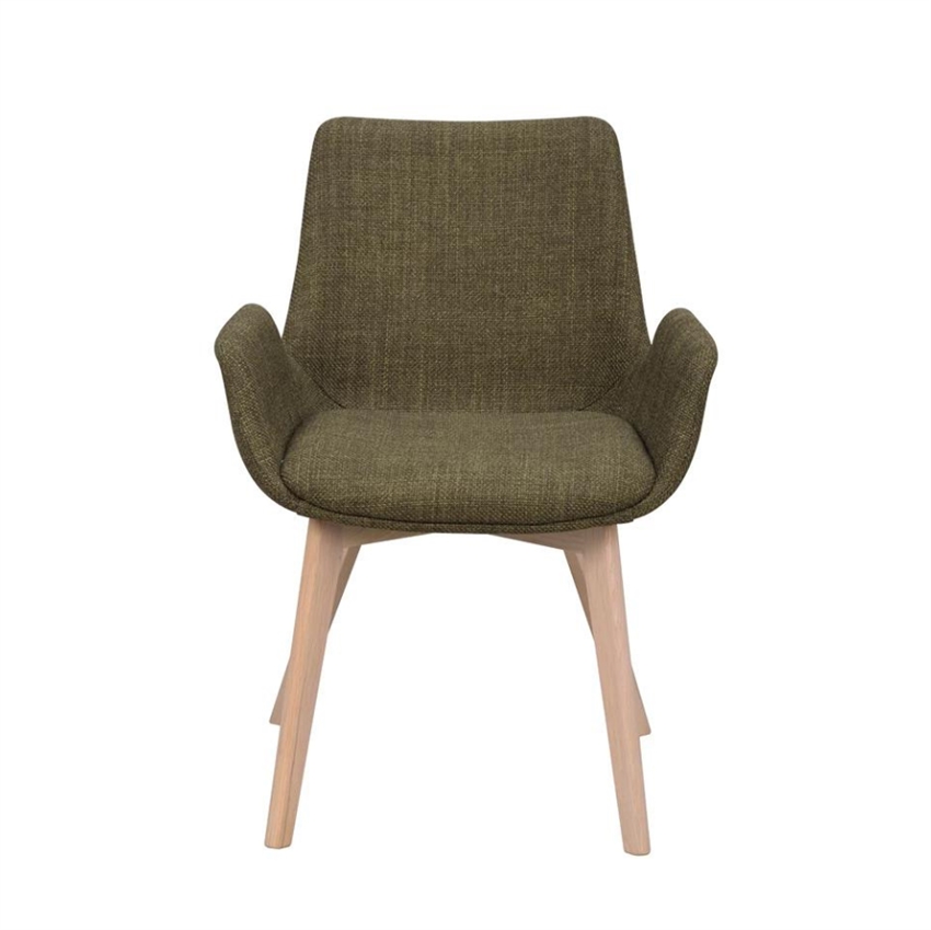 Se Rowico | Drimsdale spisebordsstol | Grøn m. hvidpigmenteret hos Møbelsalg