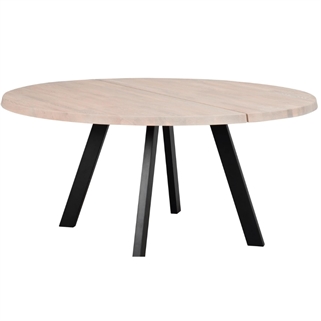 Fred rundt spisebord | 160 x 160 cm | Hvidpigmenteret