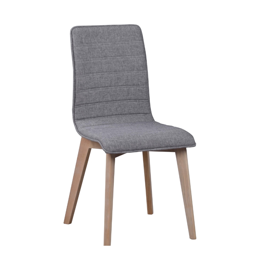 Se Rowico Gracy | Spisebordsstol med stofsæde | Lysegrå m. hvidpigmenteret hos Møbelsalg