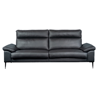 Grandiosa sofa | 3. personers sofa | Sort læder