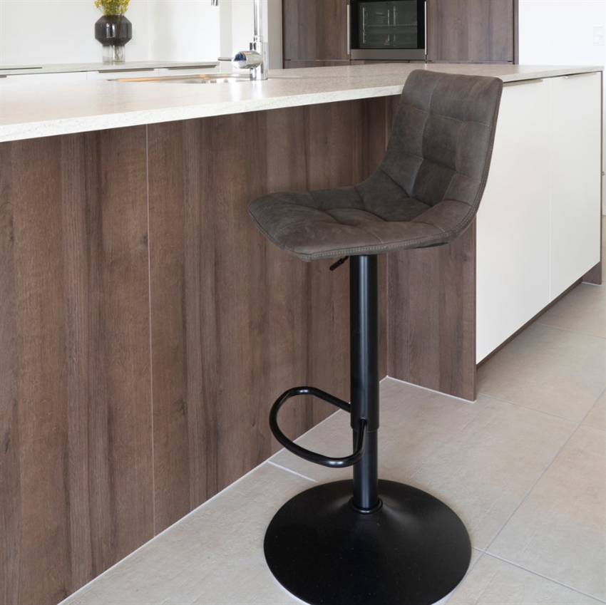 Se Elevate barstol | Mørke grå/brun m. højdejustering hos Møbelsalg
