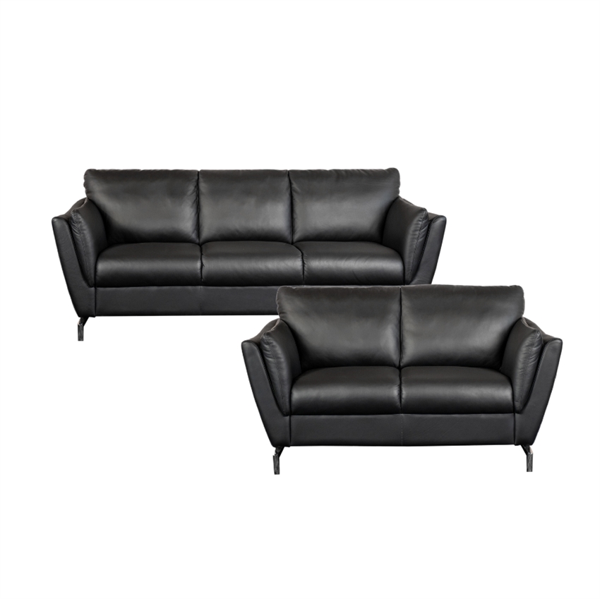 BD Santana | 3+2 personers sofasæt i sort læder 