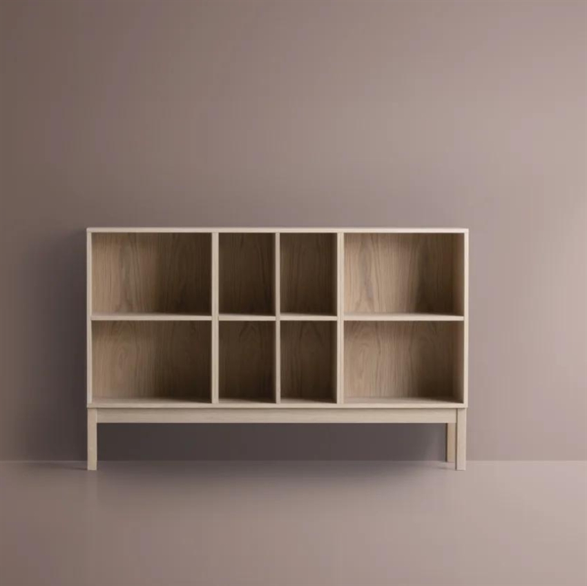 Klim Furniture | Lav bogreol 2054 | Eg hvidolieret 