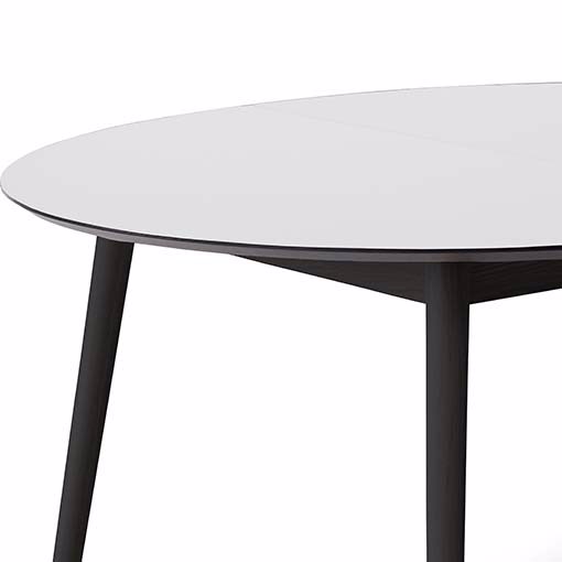 Billede af Meza by Hammel | Hvidt rundt spisebord m. sorte ben | Ø135 cm