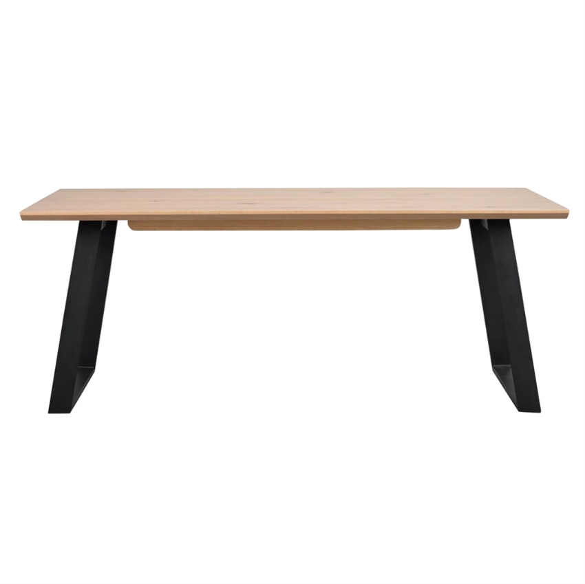 Se Rowico | Melville planke spisebord | Hvidpigmenteret inkl. 2 tillægsplader hos Møbelsalg