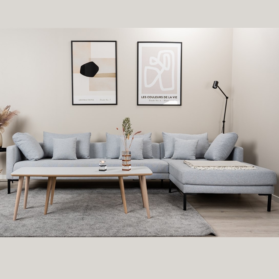 sofa | Grå sofa med chaiselong | fragt