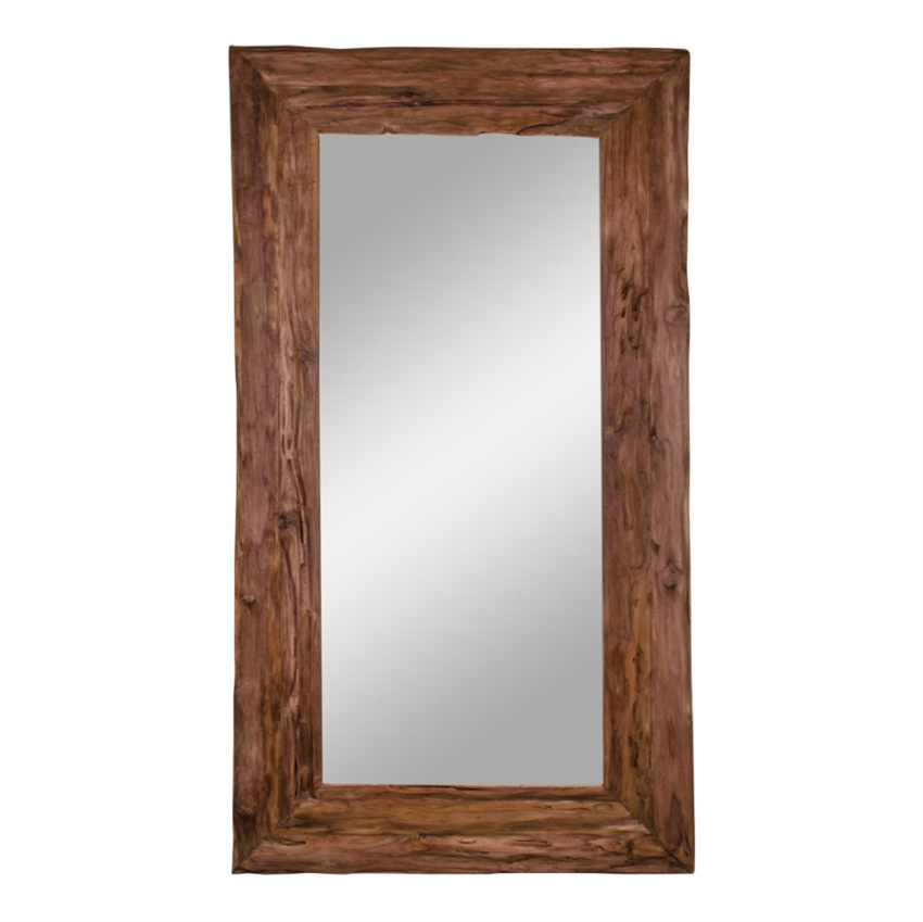 Se Savannah spejl | Antikt-lignende spejl m. træ ramme | 101 x 180 cm. hos Møbelsalg