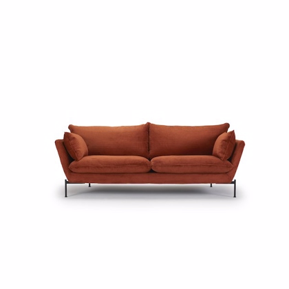 Orange Sofa KRAGELUND Haslelux  2 pers. | Stof
