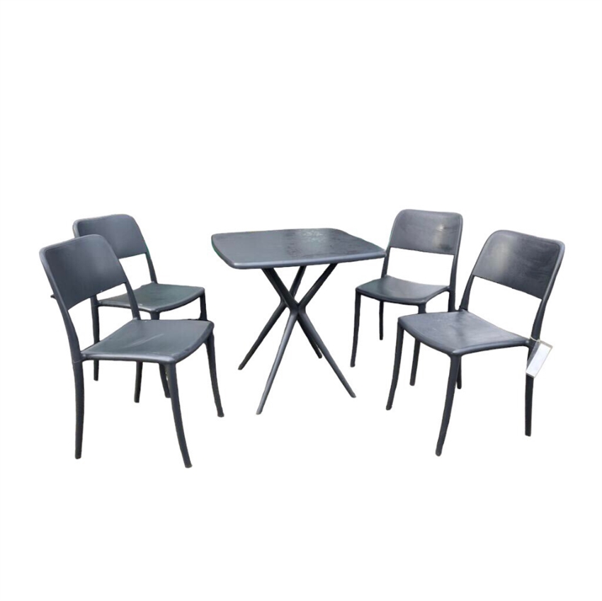 Billede af Udendørs havemøbelsæt | 4 stole m. bord