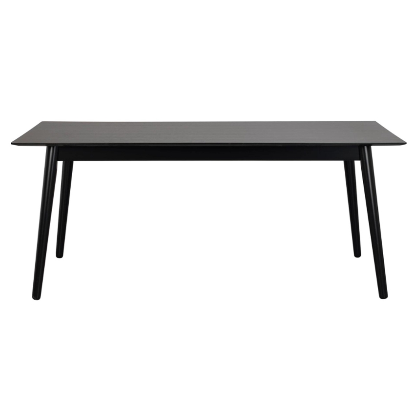 Sort spisebord | Rowico Lotta | 180 x 90 cm