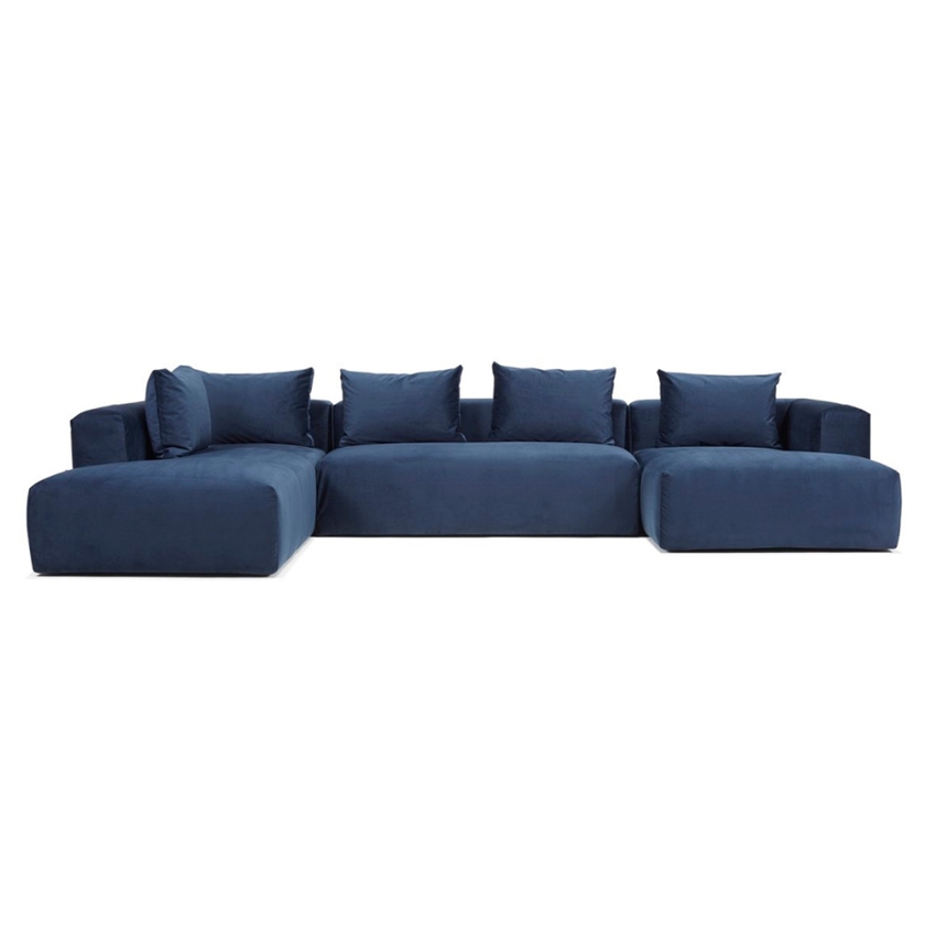 Cozy Sofa | Blå Sofa Chaiselong