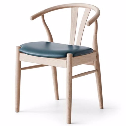 Frida spisebordsstol | Grønt lædersæde | FINDAHL