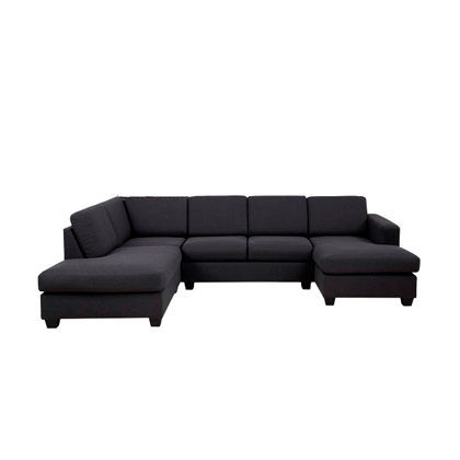  AALBORG U Sofa i mørkegrå | Højrevendt | Mørkegrå