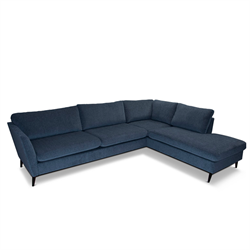 Jakob sofa  | Mørkeblå sofa m. chaiselong