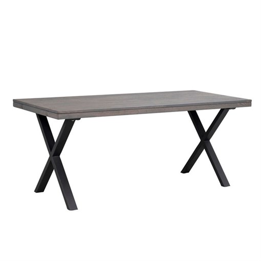 ROWICO - Brooklyn spisebord | Mørkebrunt/sort | X-ben