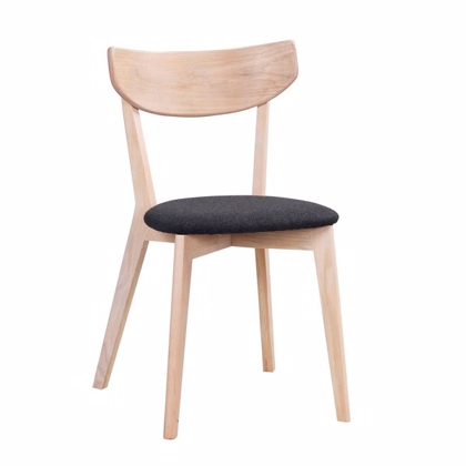 Spisebordsstol Hvid Træ ROWICO - Ami stol | mørkegrå