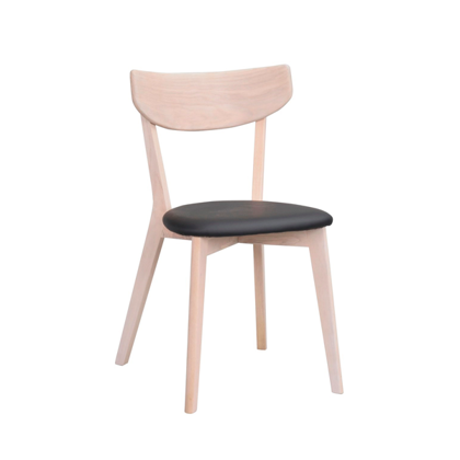 Spisebordsstol Træ ROWICO - Ami stol | Hvidpigmenteret & sort